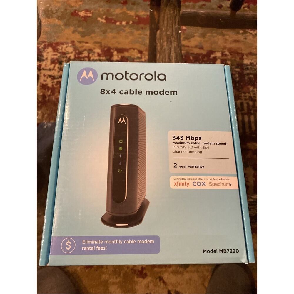 Motorola 8x4 CABLE MODEM Model MB7220 New